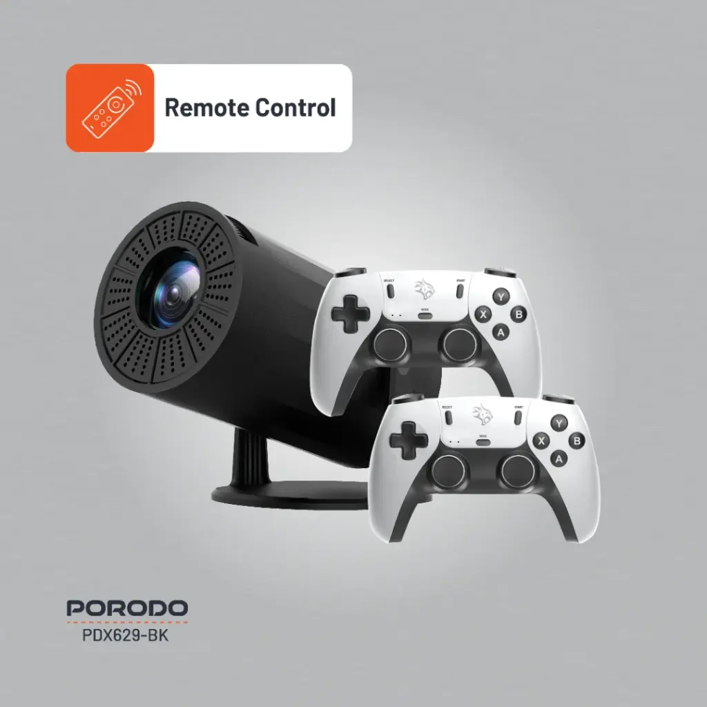 Porodo Gaming Projector with Controllers - Black