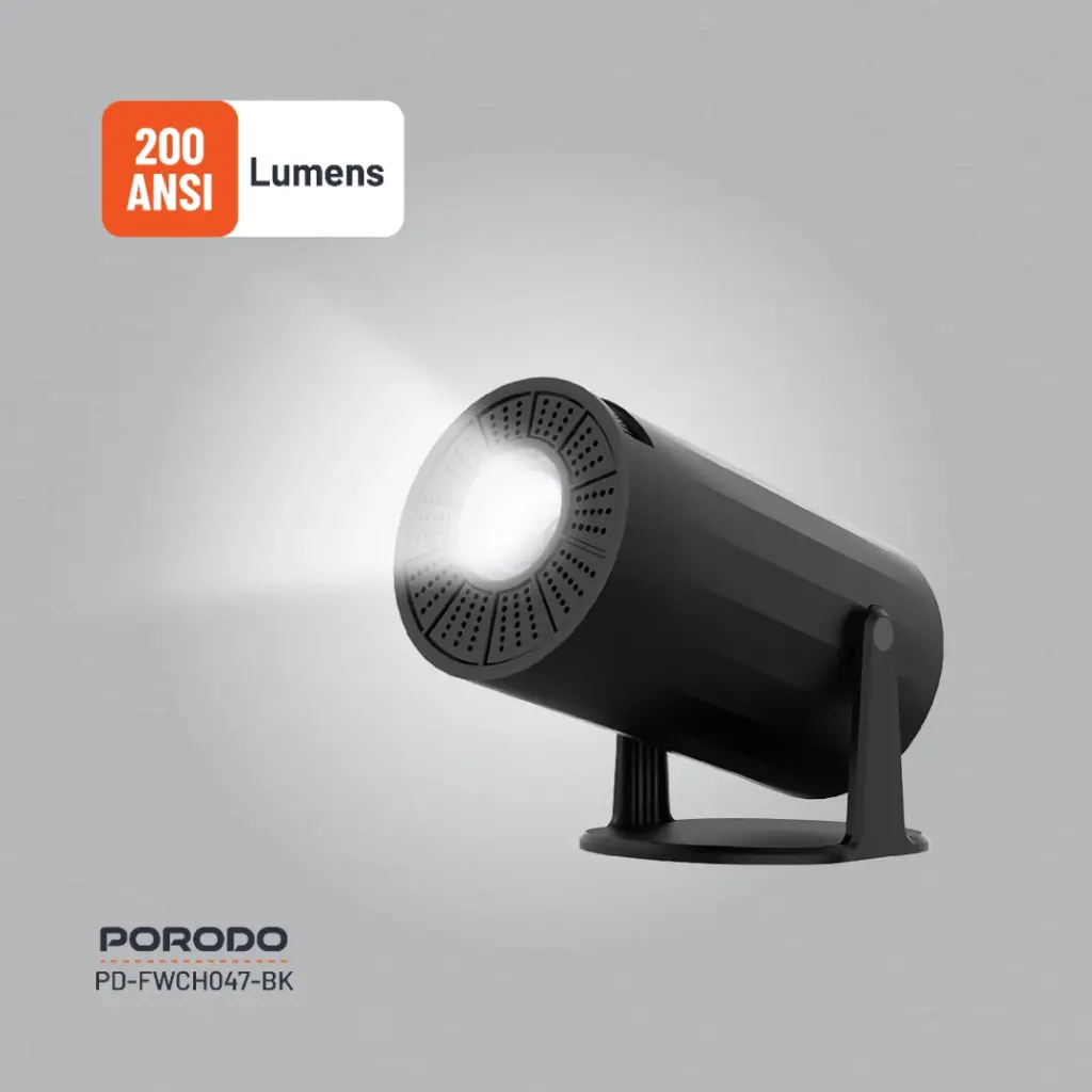 Porodo Gaming Projector with Controllers - Black