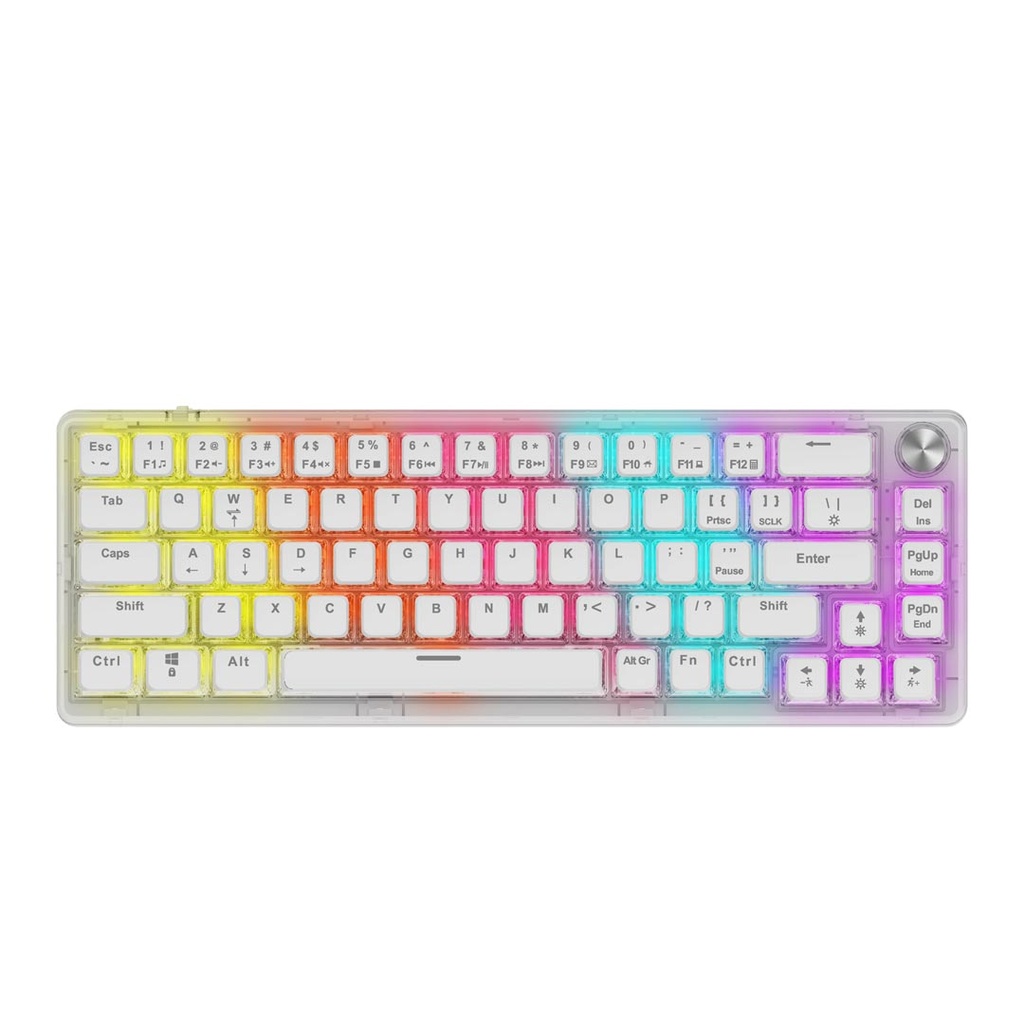 Porodo Gaming Pudding Keycaps Transparent Mechanical Keyboard