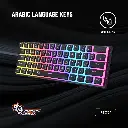Porodo Gaming 61 Keys Pudding Mechanical Keyboard  - Black
