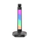 Porodo Gaming RGB Headphone Stand, Wireless Charging & USB-C Hub with Screen Lamp 5W