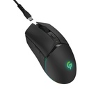 Porodo Gaming 7D Wireless RGB Mouse 10000 DPI with Built-In Rechargeable Battery 600mAh - Black