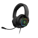 Porodo Gaming RGB Headphone with Detachable Microphone - Black