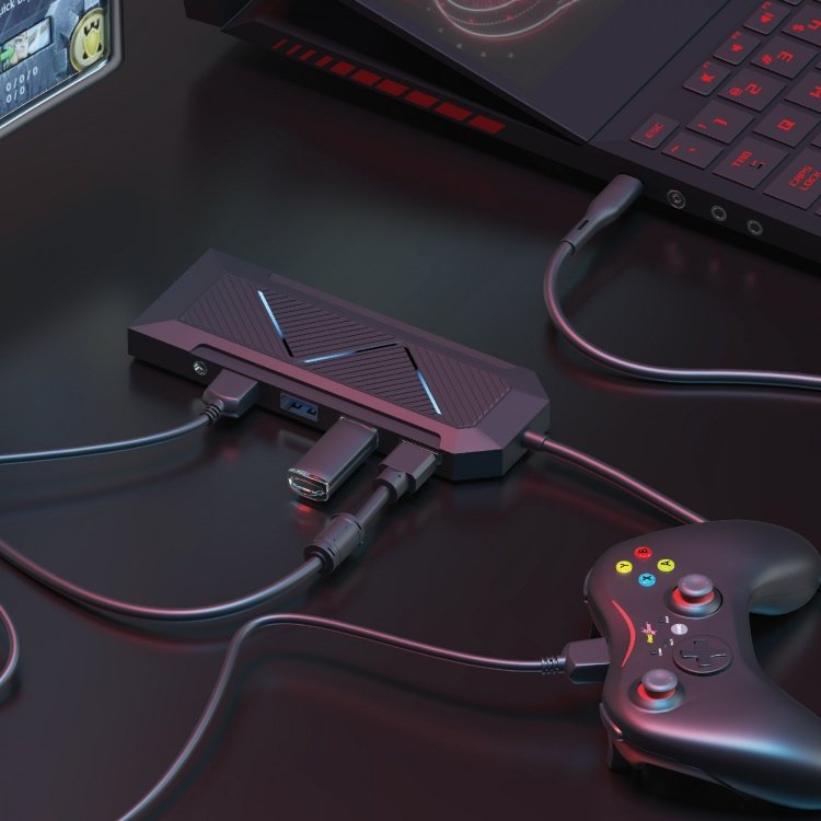 Porodo Gaming 9 in 1 USB-C Hub Gamers Edition
