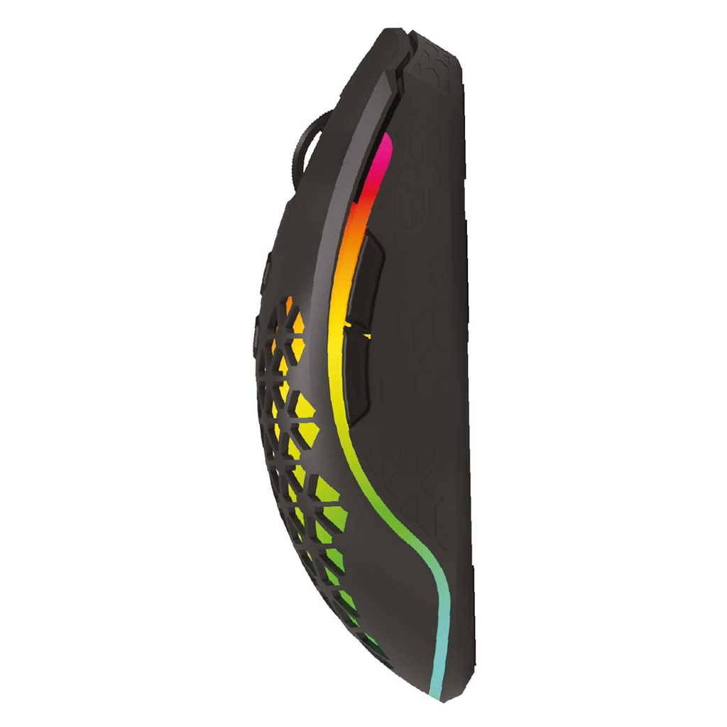 Porodo Gaming 9D Wireless RGB Mouse 10000 DPI with Built-In Rechargeable Battery 600mAh - Black