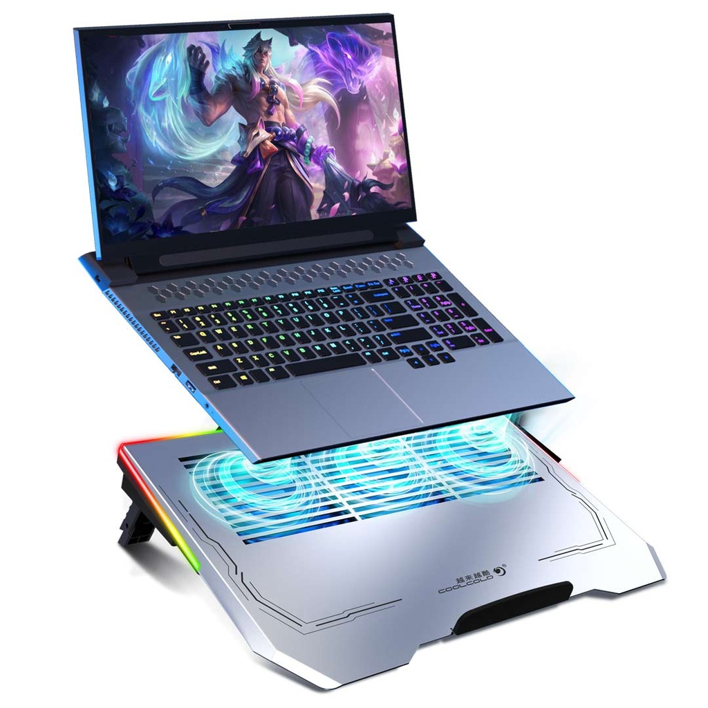 Porodo Gaming Al RGB Laptop Cooling Fan