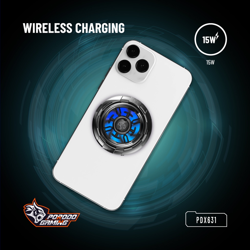 Porodo Gaming Freezing Semiconductor Charging  Magsafe  - Black