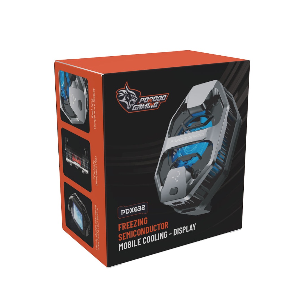 Porodo Gaming Freezing Semiconductor Mobile Cooling and Display - Grey