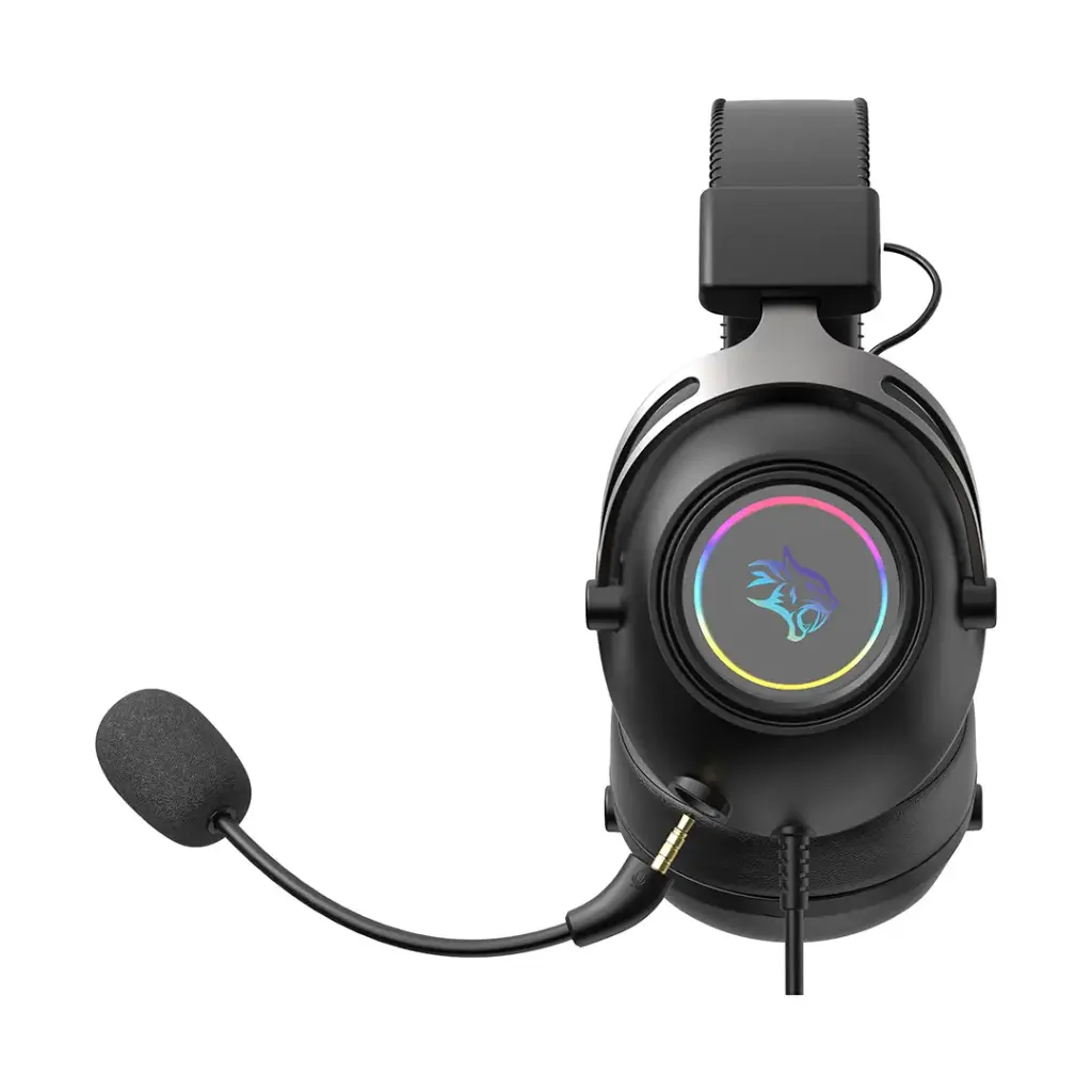 Porodo Gaming Infinity Mirror RGB Gaming Headset with Detachable Omnidirectional Mic - Black2.webp