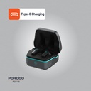 Porodo Gaming Ultra Low-Latency Gaming Earbuds - Black