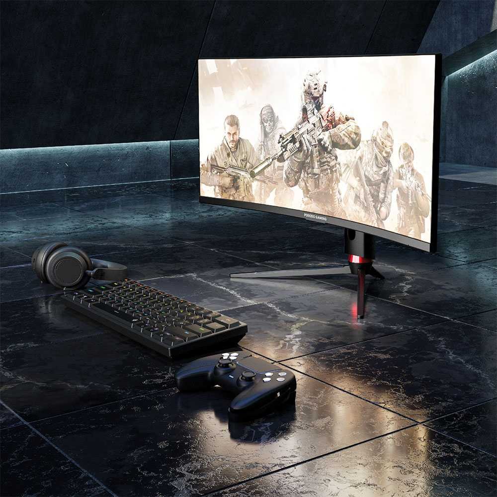 Porodo Gaming Ultra Wide-Curved Monitor 34 Inch