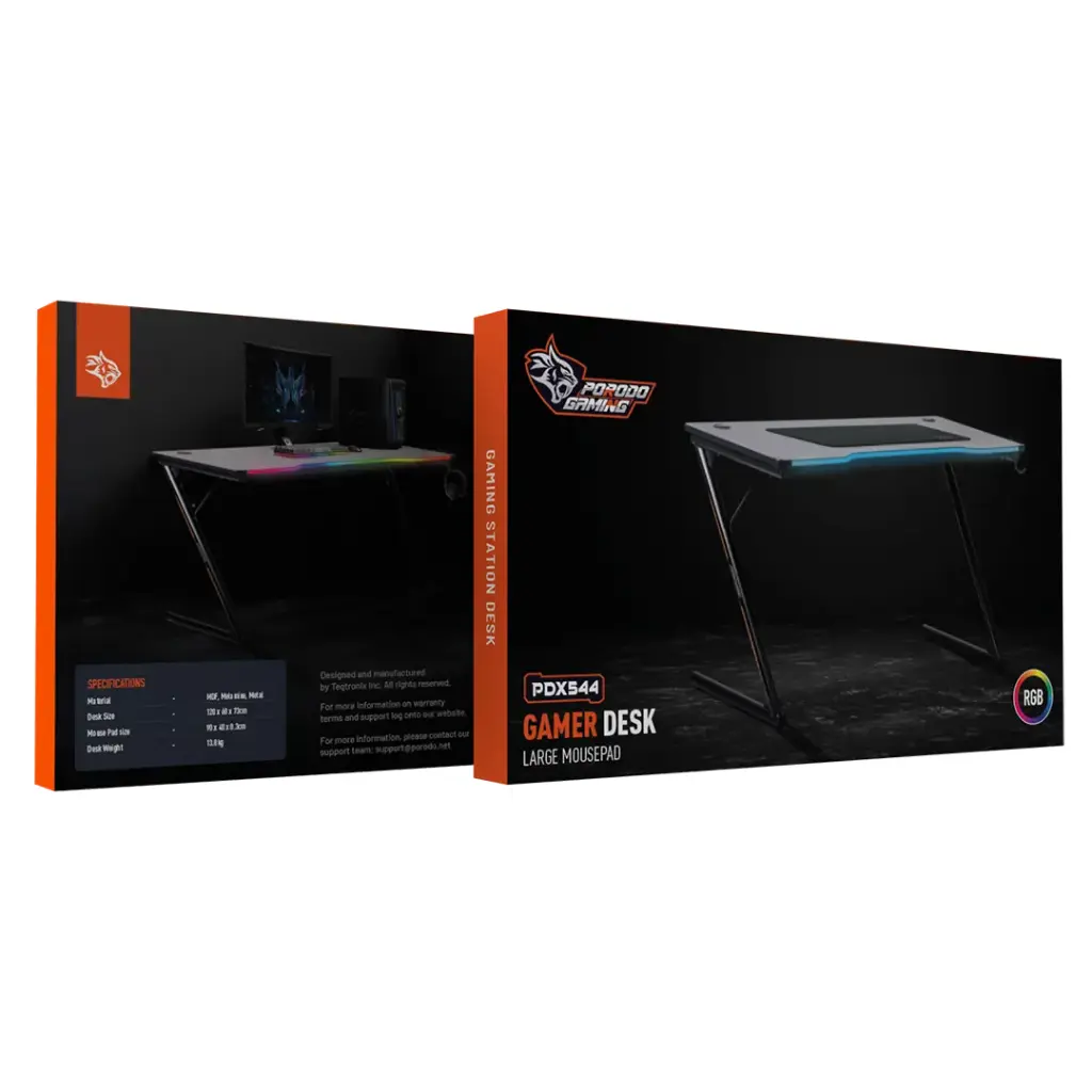 Porodo Gaming PDX544 Gaming Desk  - Black