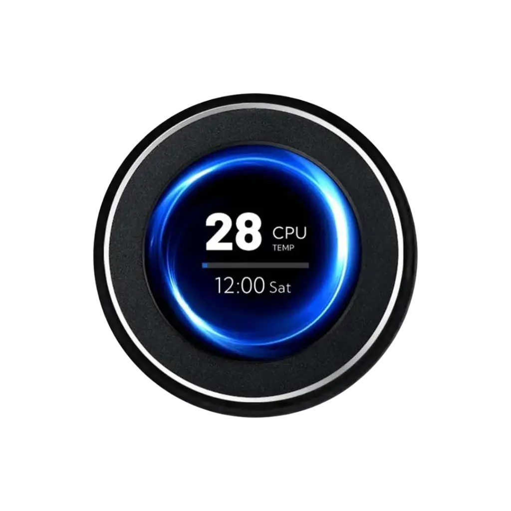 Porodo Gaming 2.1" Dia Mini Smart Information Screen with 3M - Black