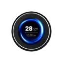 Porodo Gaming 2.1" Dia Mini Smart Information Screen with 3M - Black