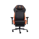 Porodo Gaming Professional Gaming Chair Molded Foam Seats/Armrest&Footrest-Black/Orange