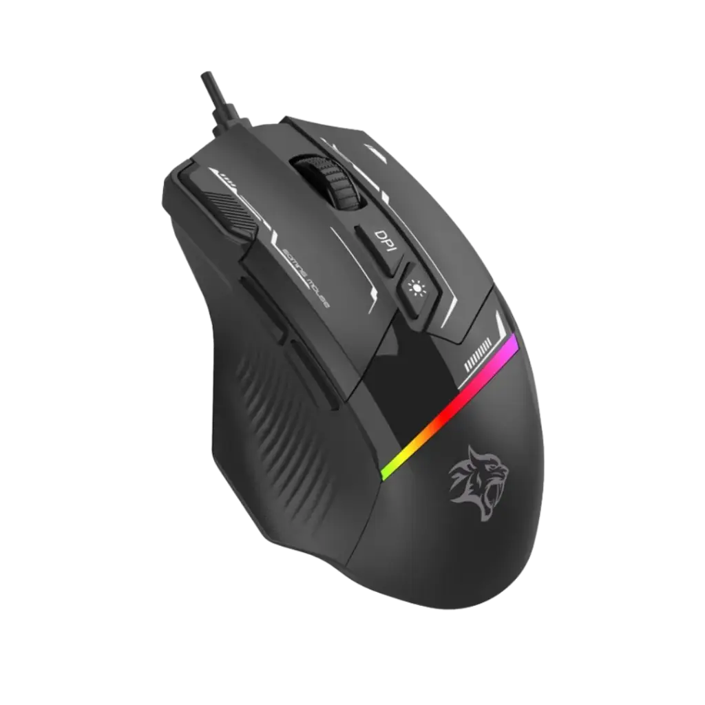Porodo Gaming 8D RGB Wired Mouse DPI 7200 - Black