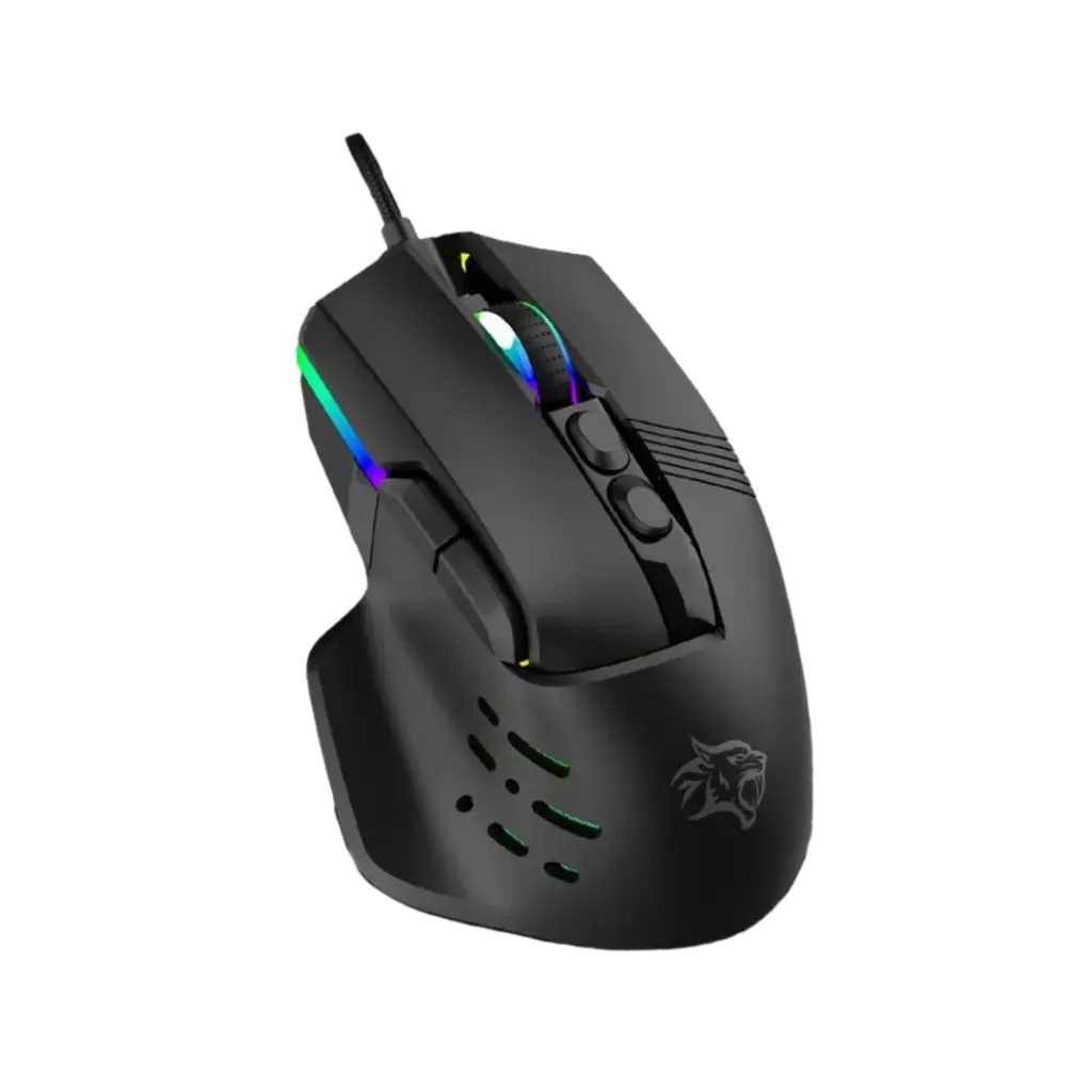 Porodo Gaming 9D Wired Mouse DPI 12800 with 13 Modes RGB Light - Black