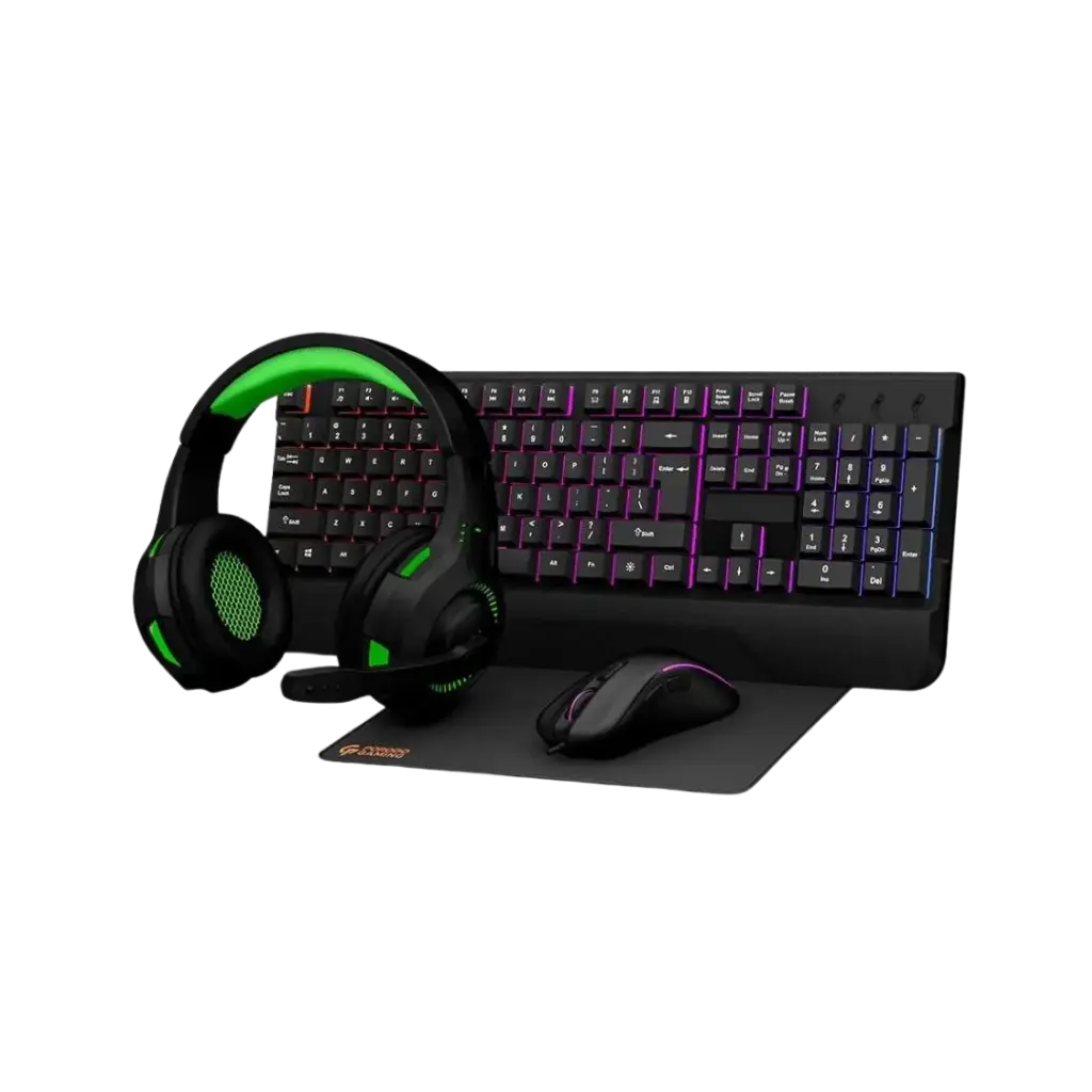 Porodo Gaming Set 4-in-1(Keyboard, Mousepad, Mouse, Headphone)
