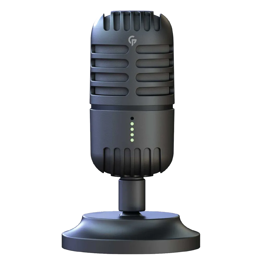 Porodo Gaming Basic Cardioid Microphone with Fixed Stand – Black
