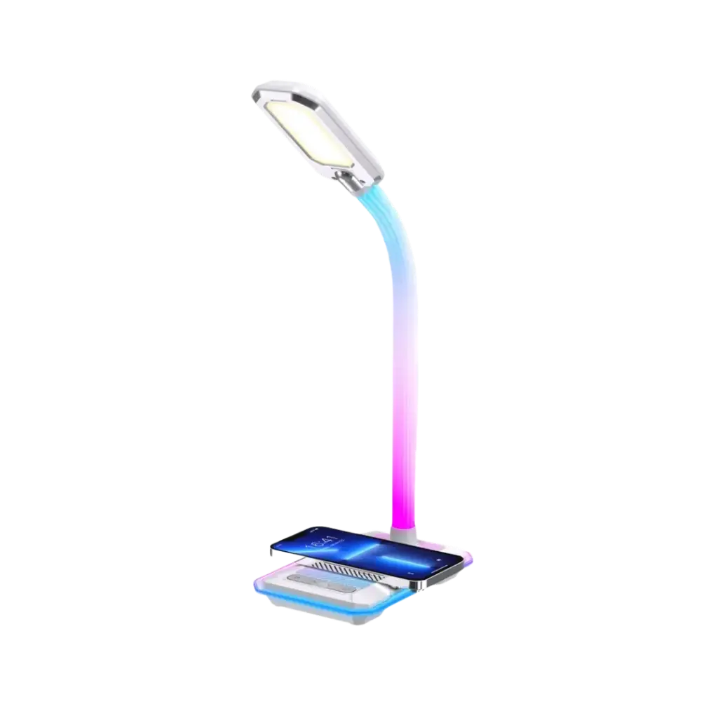 Porodo Gaming E-Sports Desk Lamp with Charging Base - White