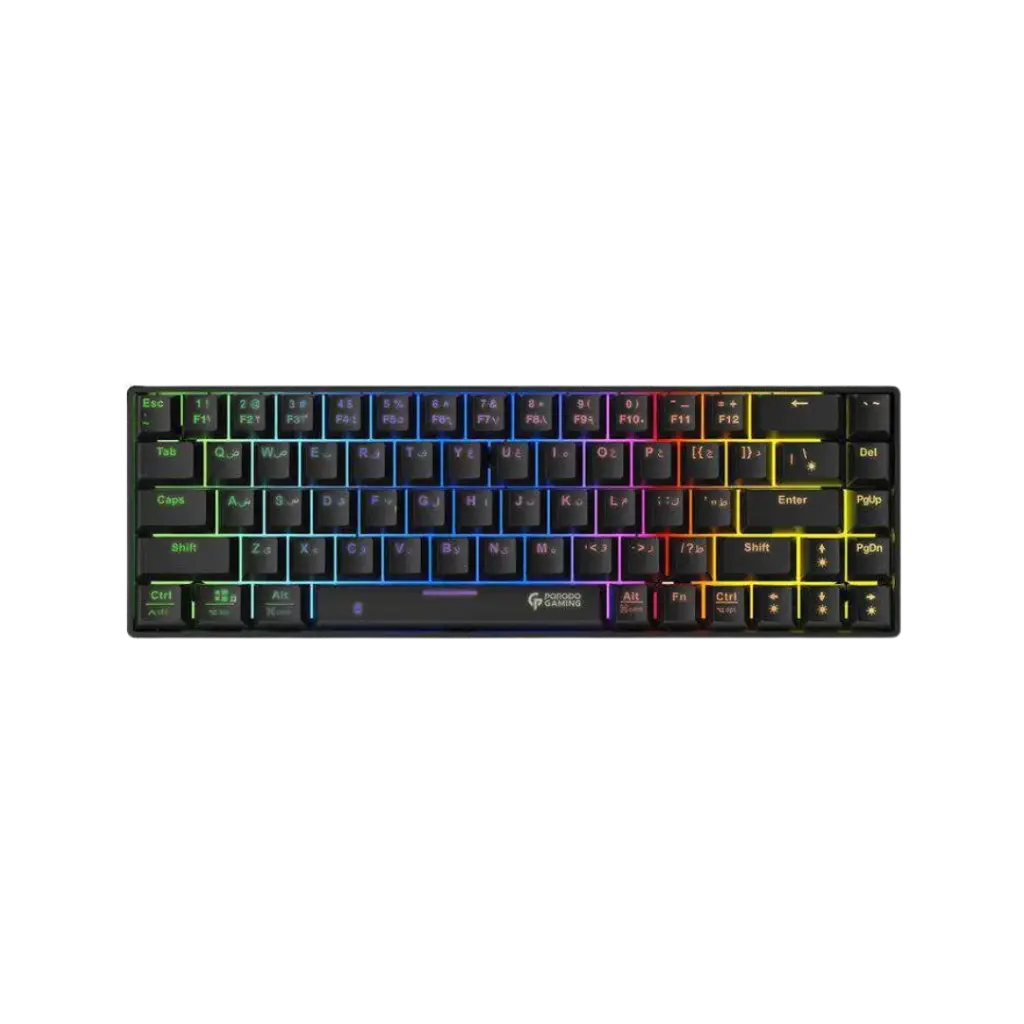 Porodo Gaming Keyboard (Mechanical ) with Wired and Bluetooth ( English / Arabic )