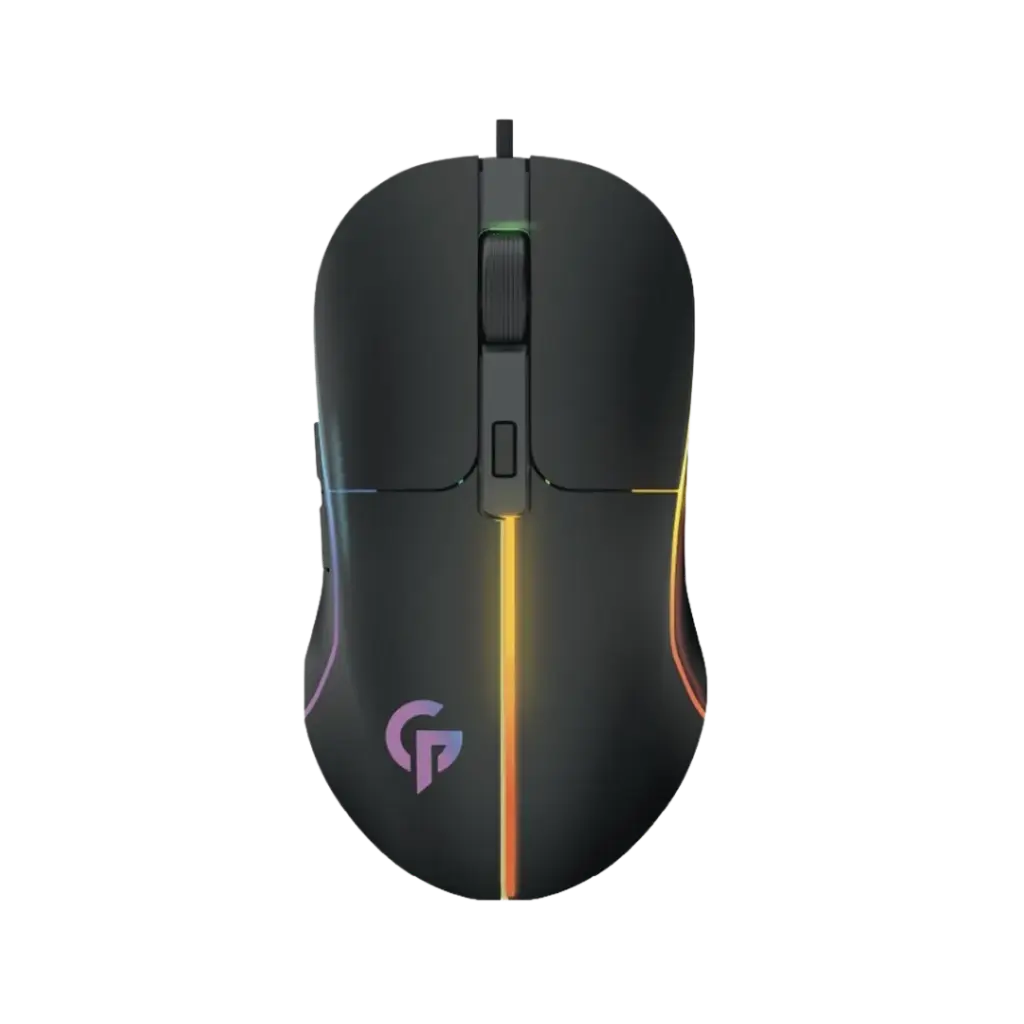 Porodo Gaming Mouse 7D Wired, 6 Breathing RGB, Rubberized Surface