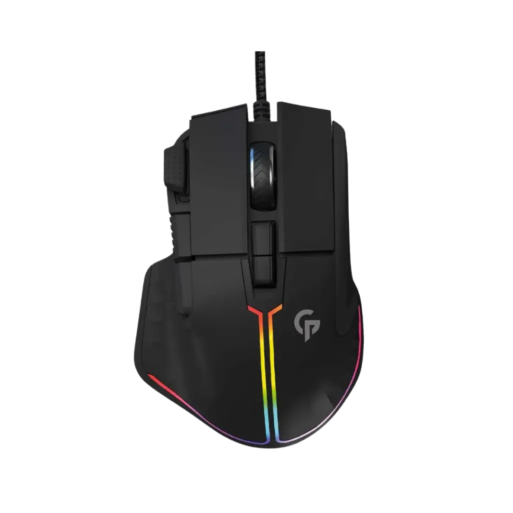 Porodo Gaming Mouse, 8D Wired with RGB Lighting Effects