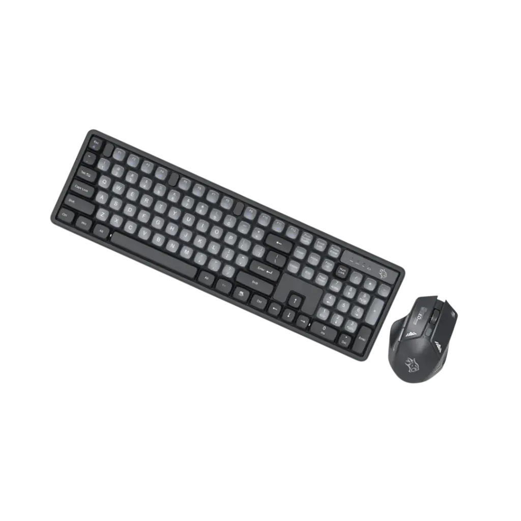 Porodo Gaming Wireless Keyboard Mouse Set 2.4GHz 1600 DPI