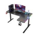 Porodo Gaming Xcommand Carbon Fiber Gaming Table with RGB Lights & Holders - Black