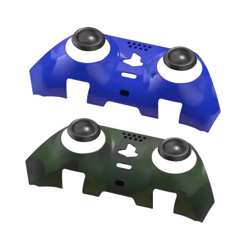 [PDX618-BC-PG] Porodo Gaming PS5 Edge Controller Decorative Panel combo - Blue + Camo