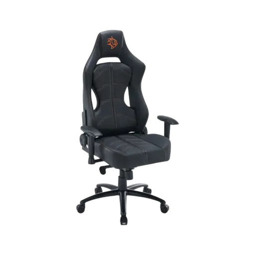 [PDX530-PG] Porodo Gaming Predator Pro Chair Molded Backrest & Seat with 2D Armrest - Black/Orange