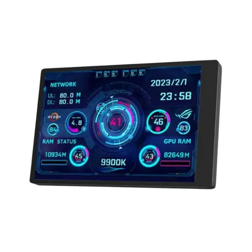 [PDX537-PG] Porodo Gaming 3.5" Mini Smart Information Screen - Black