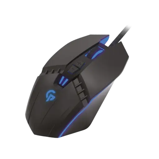 [PDX314-BK-PG] Porodo Gaming 7D Wired LED Mouse 8000 DPI - Black