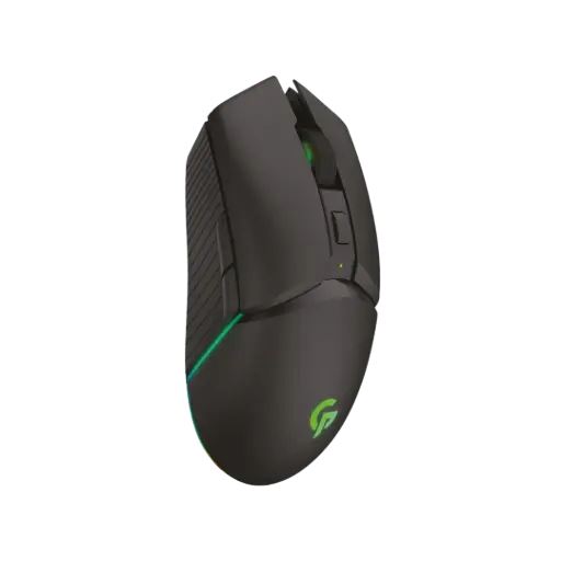 [PDX313-BK-PG] Porodo Gaming 7D Wireless RGB Mouse 10000 DPI with Built-In Rechargeable Battery 600mAh - Black