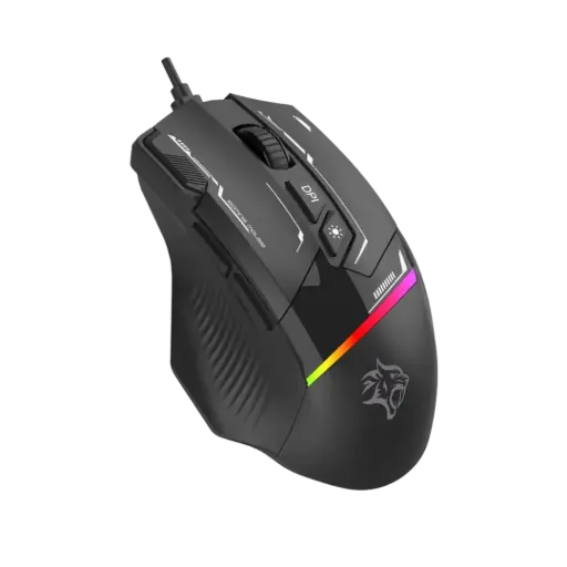 [PDX321-PG] Porodo Gaming 8D RGB Wired Mouse DPI 7200 - Black