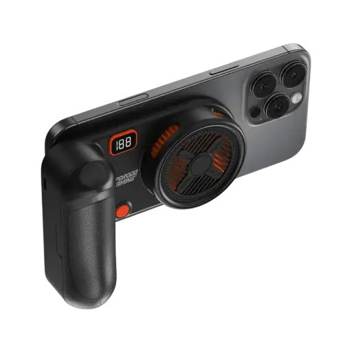 [PDXMPCBKOG-PG] Porodo Gaming Arcticchill Magnetic Phone Cooler With Ultra-Quiet Fan - Black/Orange