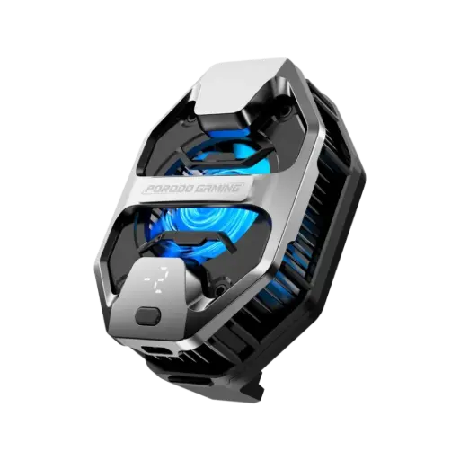 [PDX632-PG] Porodo Gaming Freezing Semiconductor Mobile Cooling and Display - Grey