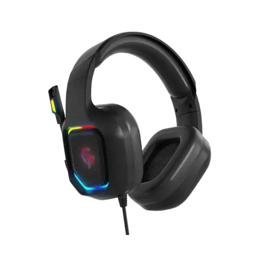 [PDX411-BK-PG] Porodo Gaming Headphone With RGB (High Definition)