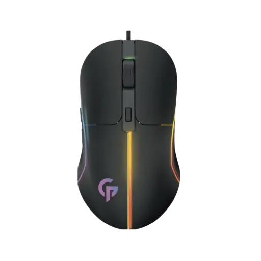 [PDX311-BK-PG] Porodo Gaming Mouse 7D Wired, 6 Breathing RGB, Rubberized Surface