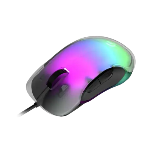 [PDX315-PG] Porodo Gaming Mouse RGB 8D Crystal Shell 12800 DPI